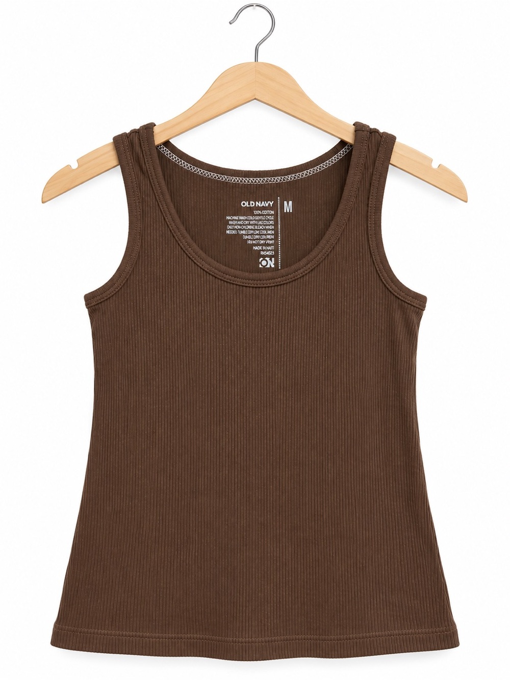 Old Navy Girls Brown Ribbed Tank Top NWT Size Medium M Cotton Y2K Basic